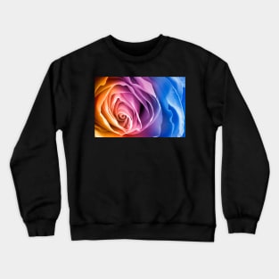 Rainbow Rose Macro Crewneck Sweatshirt